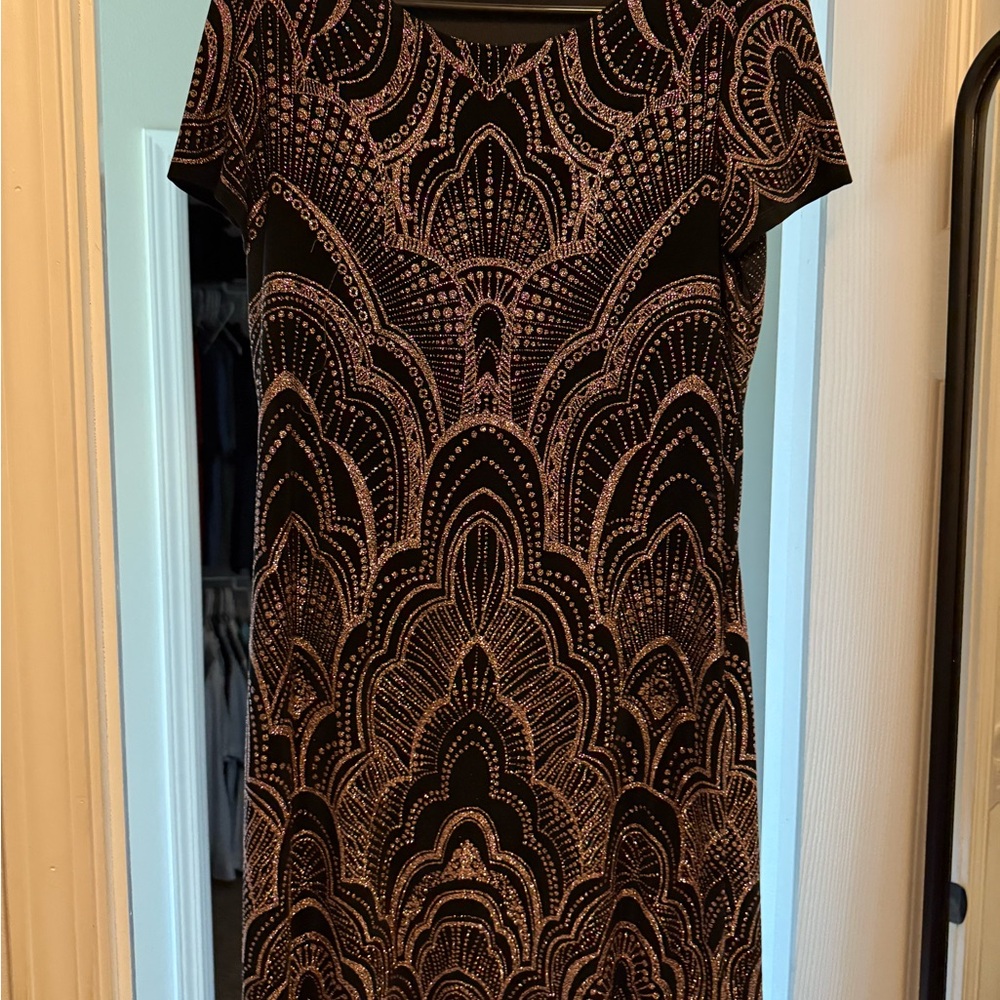 Jump Black and Pink Art Deco Mini Dress